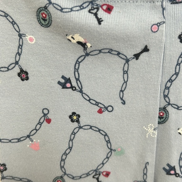 EUC Gymboree Chelsea Girl line blue charm bracelet leggings size 3 - Picture 2 of 3